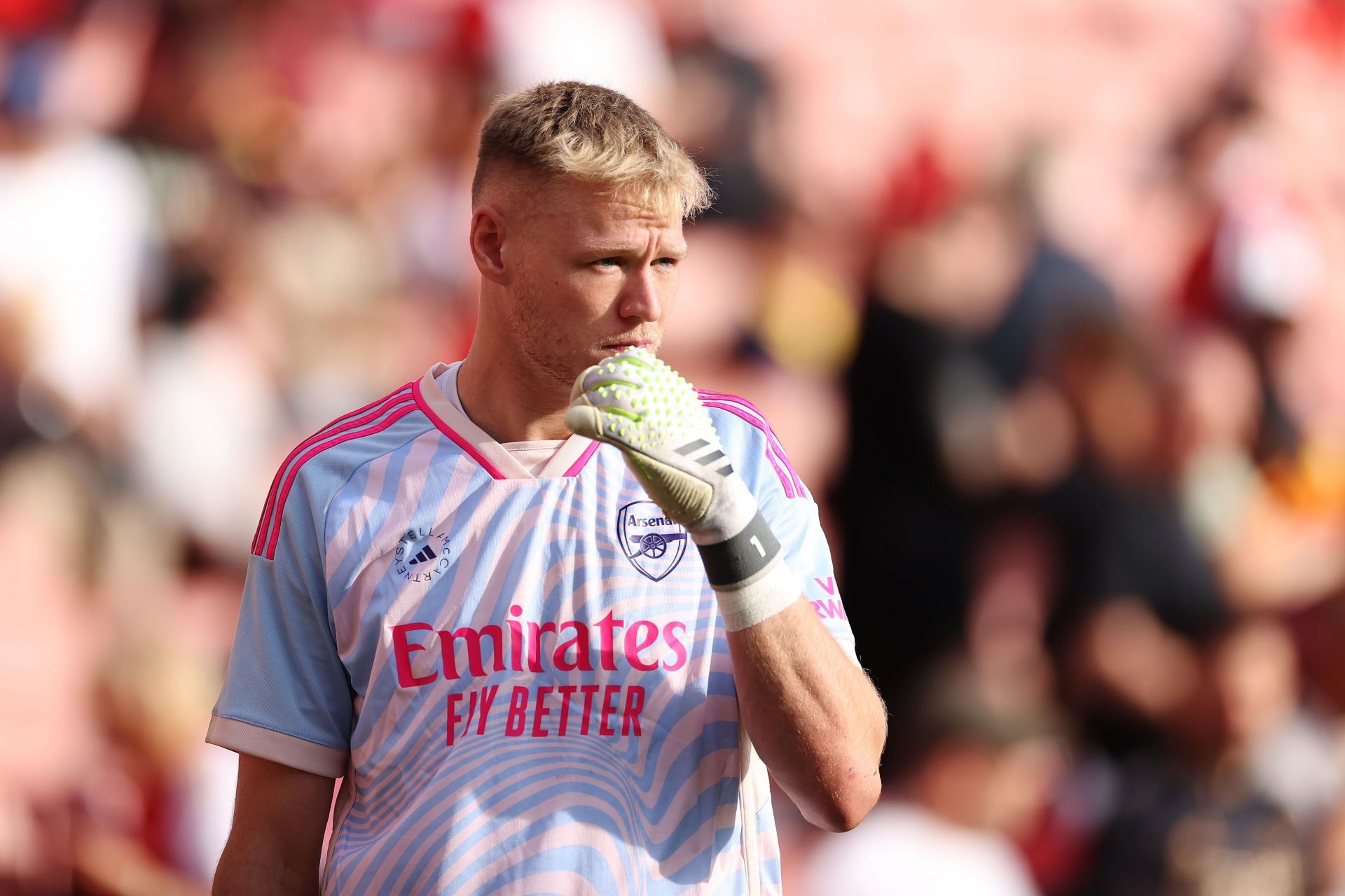 Aaron Ramsdale has caught the eye in training.