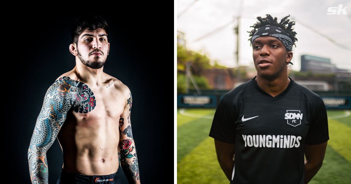 Dillon Danis has taken his latest dig at KSI by taking a leak on Arsenal shirt