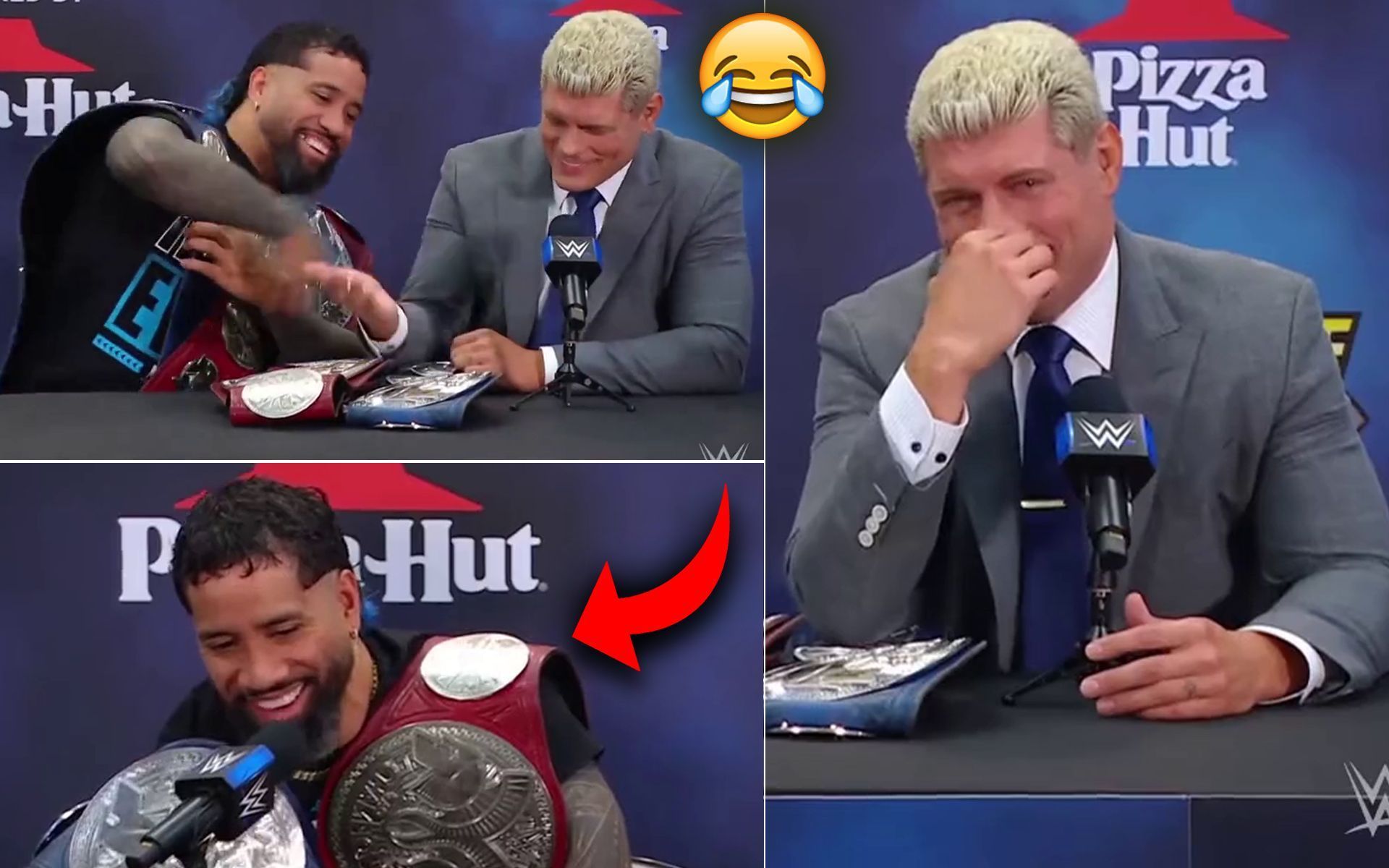 Jey Uso done so many hilarious things at Fastlane press conference