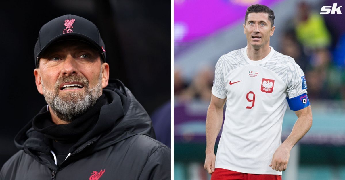 Liverpool boss Jurgen Klopp and Barcelona attacker Robert Lewandowski