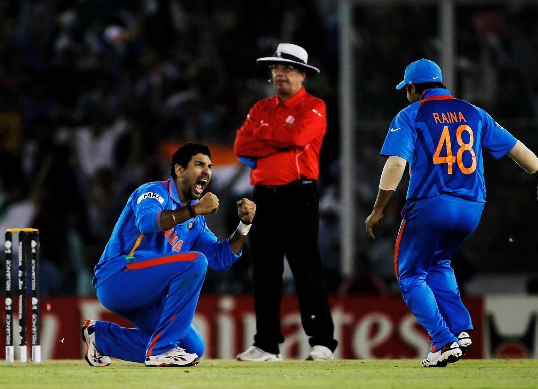 Yuvraj Singh was named Man of the Match for his all-round performance against West Indies