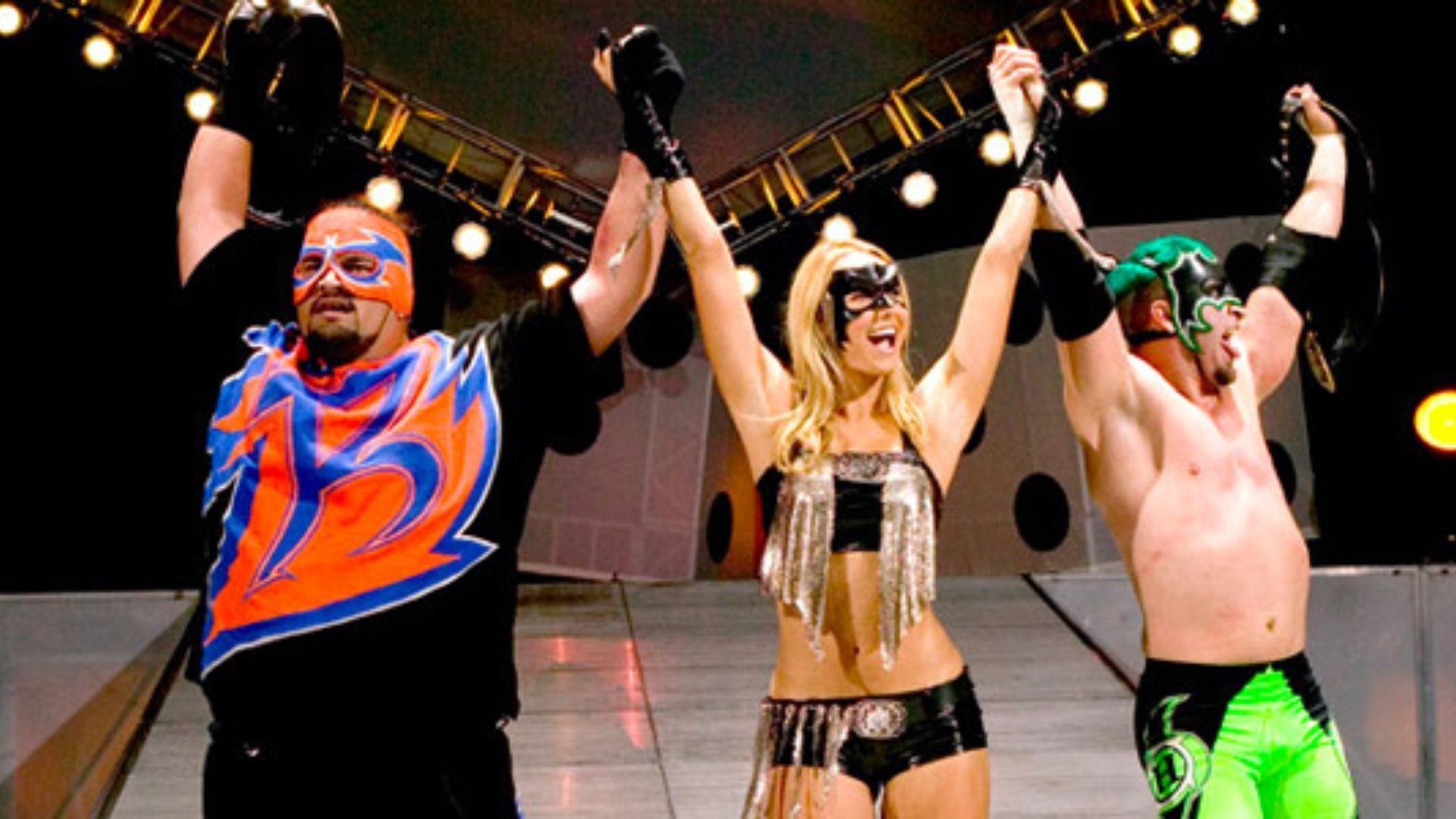 Rosey with Stacy Keibler and The Hurricane