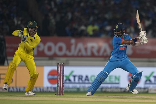 KL Rahul punished Adam Zampa whenever he erred in length. [P/C: AP]