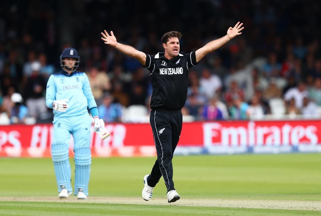 Joe Root looks on as Colin de Grandhomme appeals in the final. (Credits: Twitter)