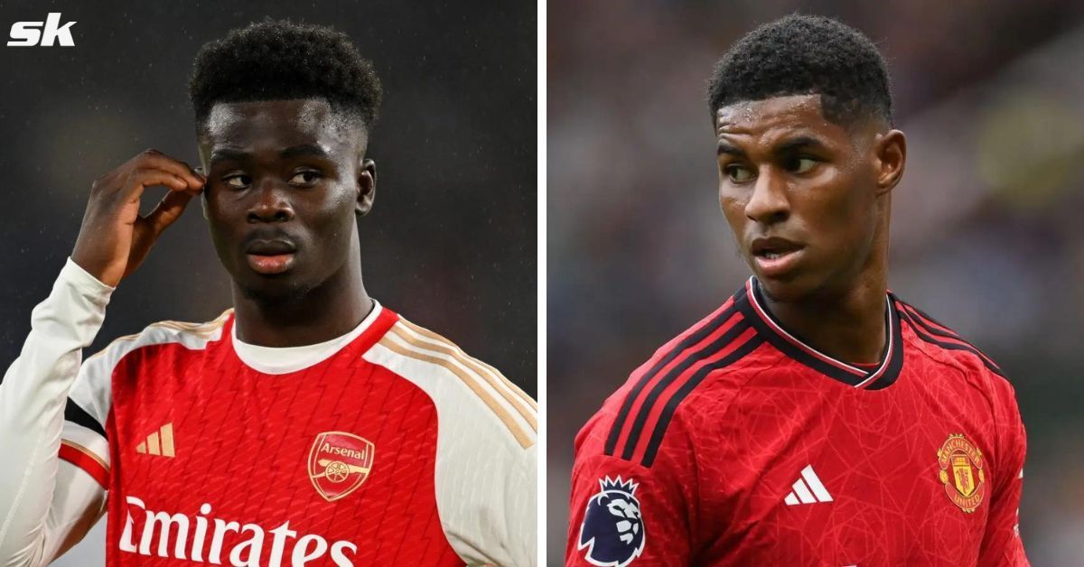 Bukayo Saka (left) and Marcus Rashford (right)