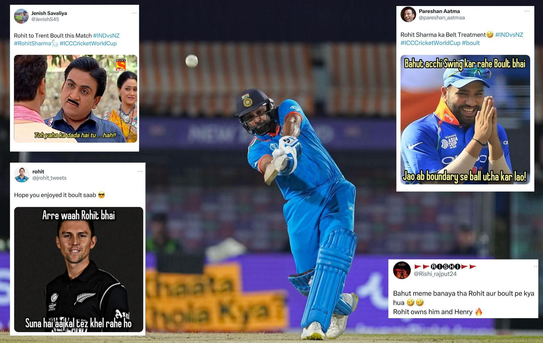 Rohit Sharma received widespread praise for his quick-fire knock. (Pics: AP/X) 