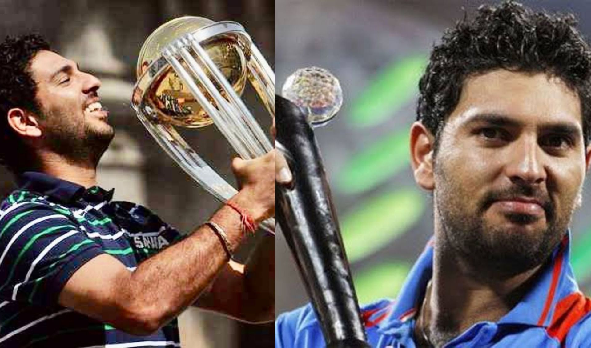 Yuvraj Singh with the World Cup in 2011.