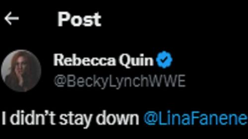 Becky Lynch's response to Nia Jax