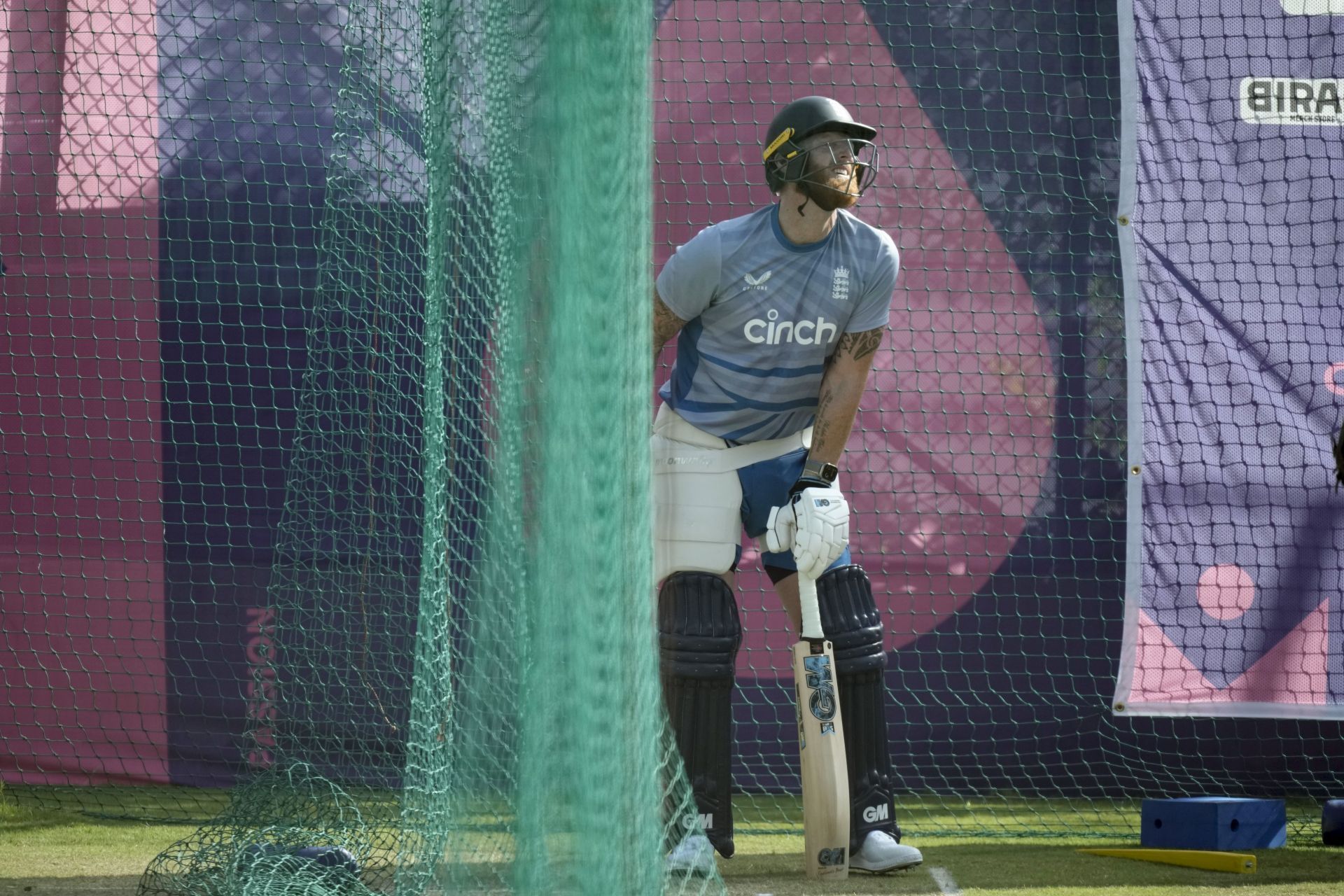 England all-rounder Ben Stokes during practice. (Pic: AP)