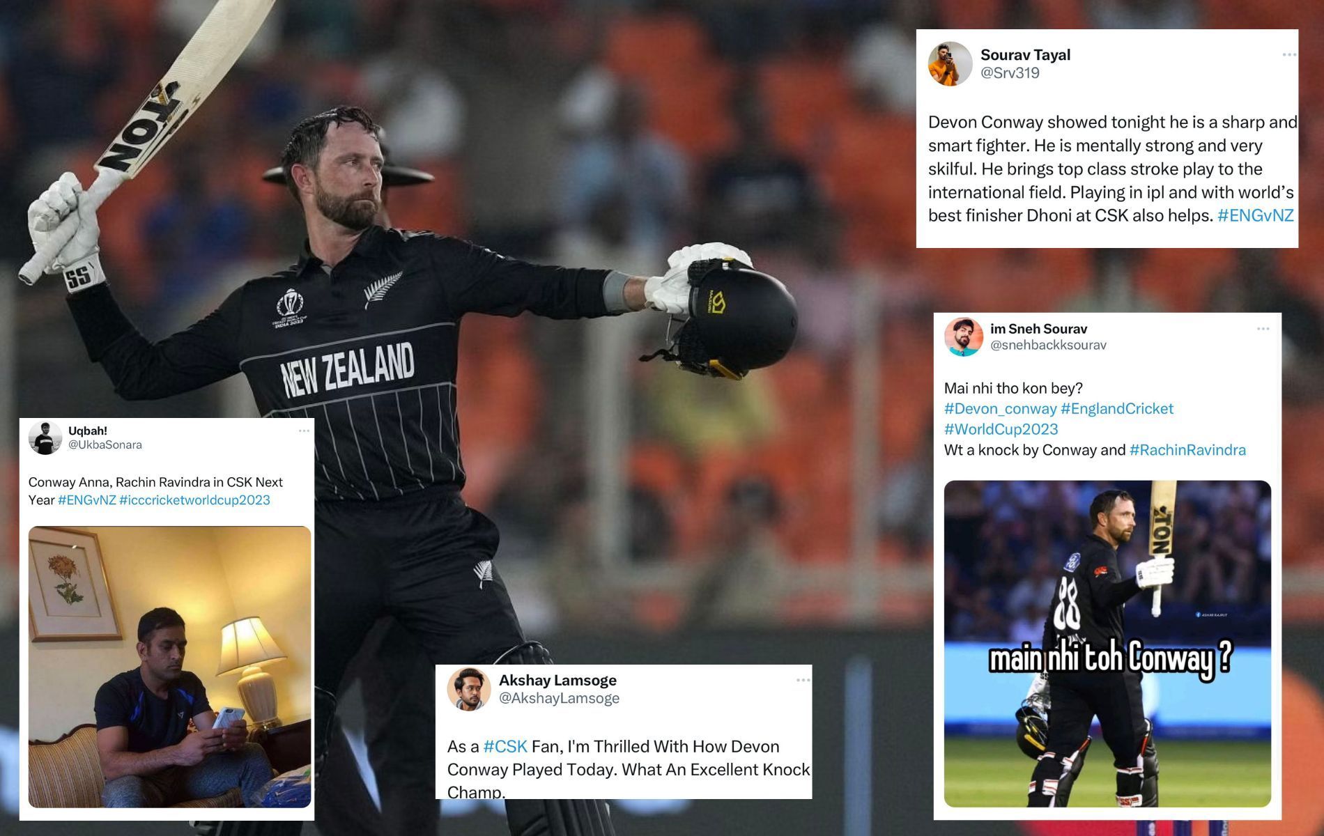 Devon Conway received widespread praise for his knock. (Pics: AP/X)