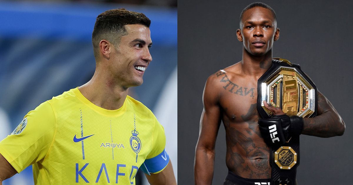 Cristiano Ronaldo and Israel Adesanya had a warm embrace