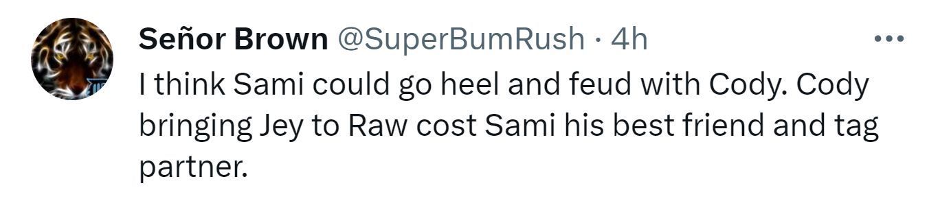 A fan&#039;s idea on how to book Sami Zayn next.