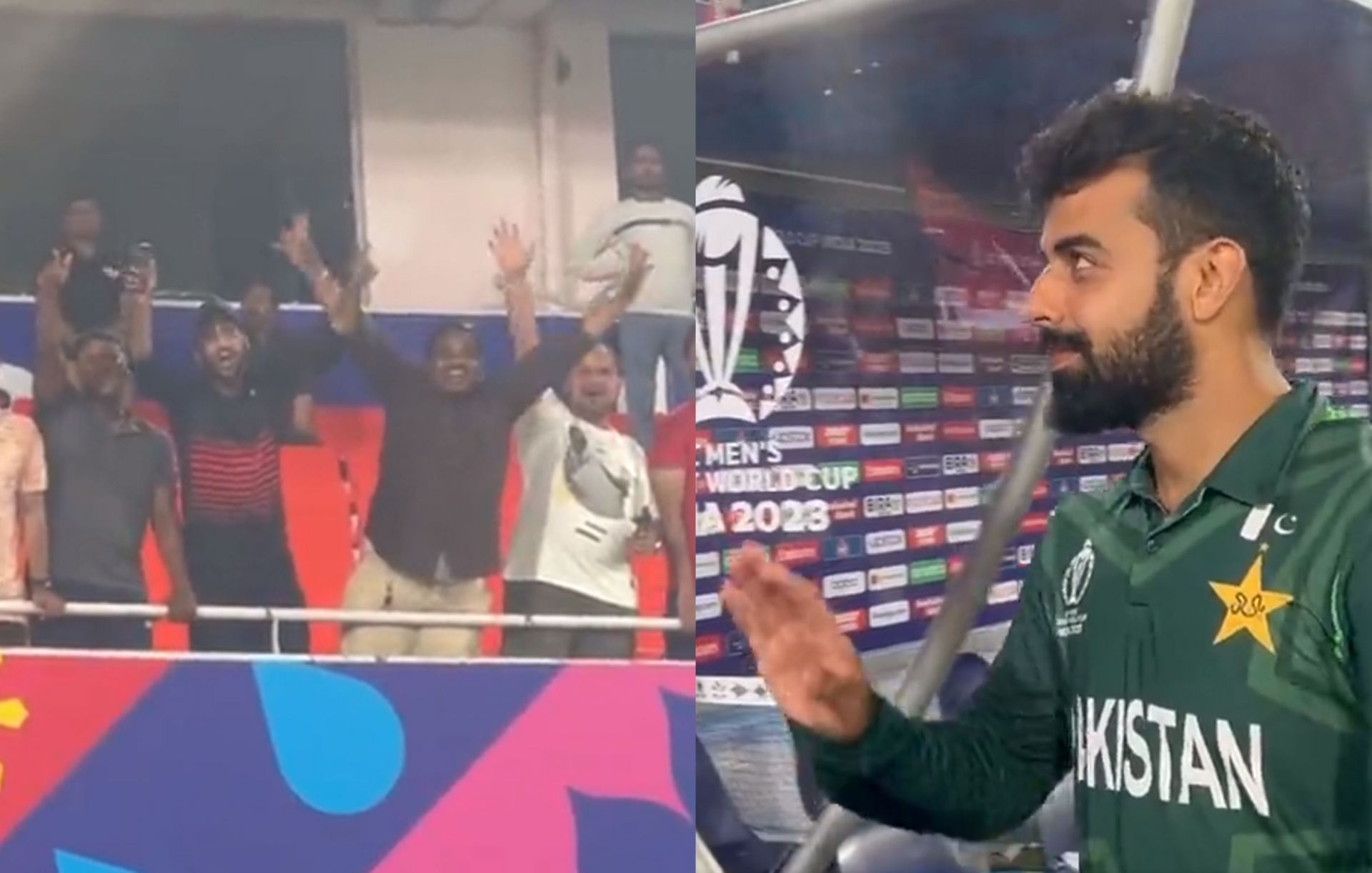 Shadab Khan acknowledging fans applause in Hyderabad. 