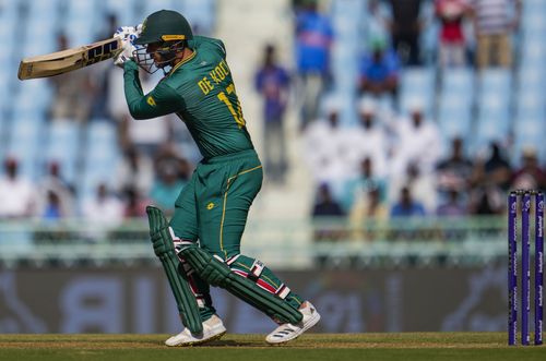 Quinton de Kock in action against Australia.