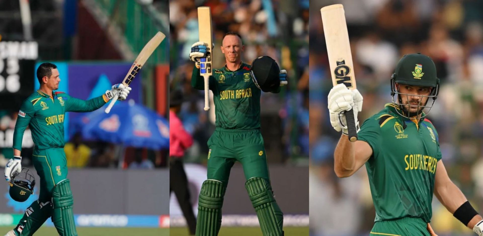 South Africa had three centurions in their record-breaking batting display.