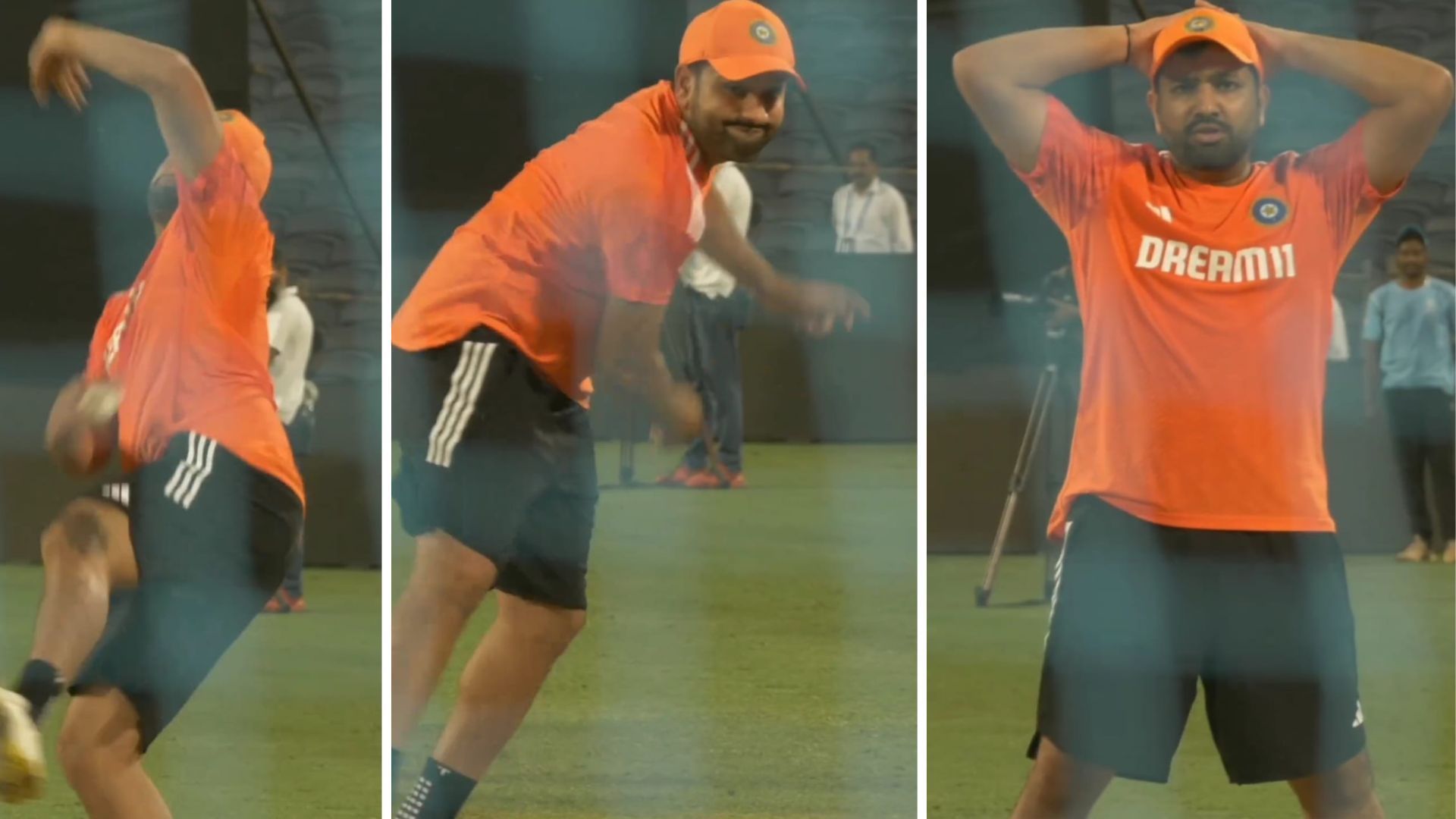 Snippets of Rohit Sharma bowling in the nets (P.C.:BCCI)