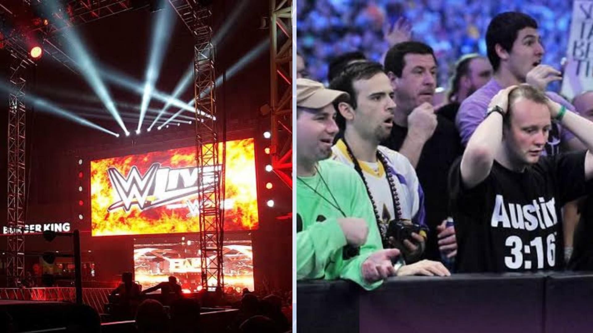 WWE stage and fans