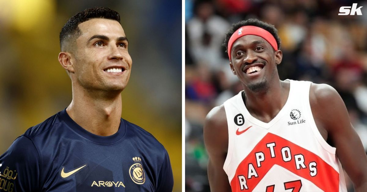 Cristiano Ronaldo and Pascal Siakam (via Getty Images)