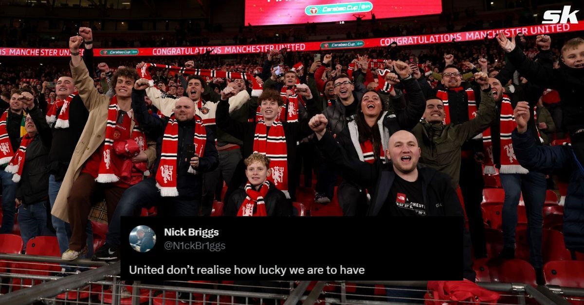 Manchester United fans salute a brilliant performance from Bruno Fernandes for Portugal.