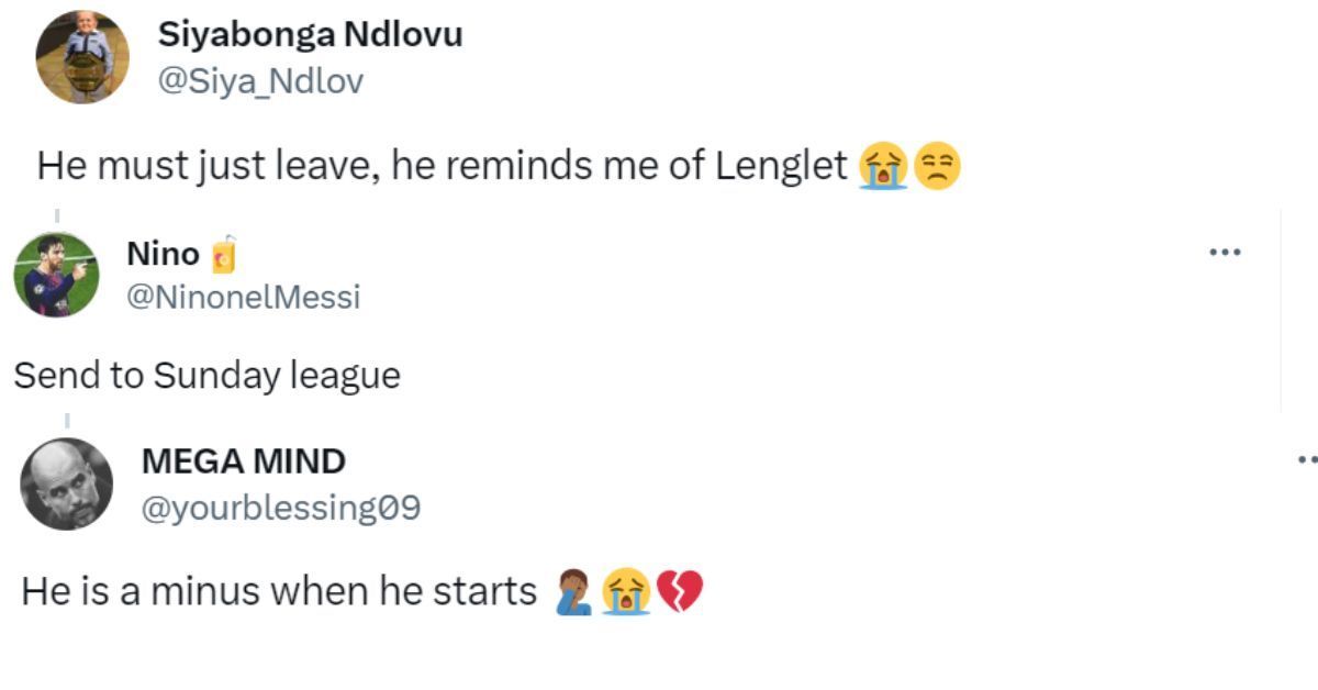 Tweets courtesy of @Siya_Ndlov, @NinonelMessi, and @yourblessing09