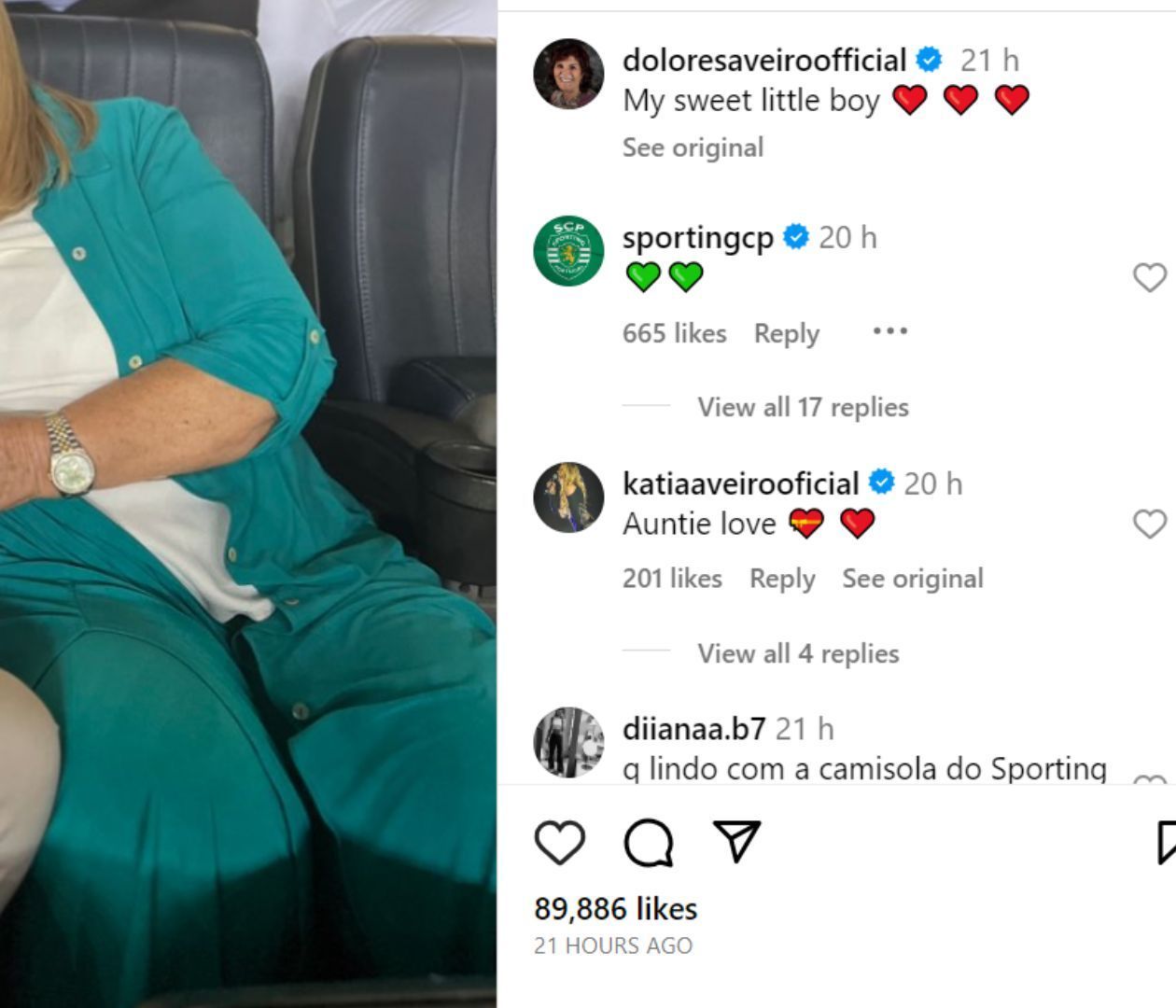 Ronaldo Jr. posed alongside his grandmother