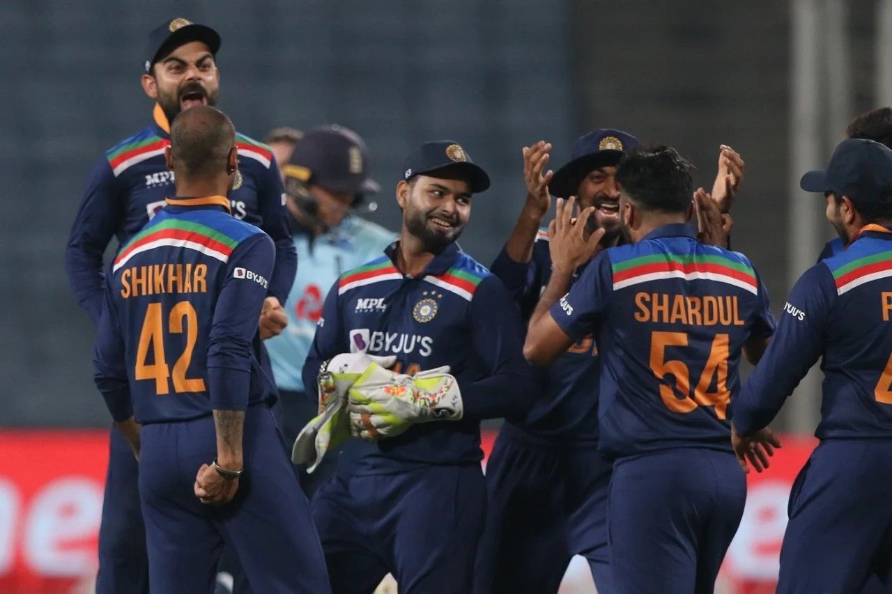 Team India players during the last ODI in Pune vs England [Getty Images]