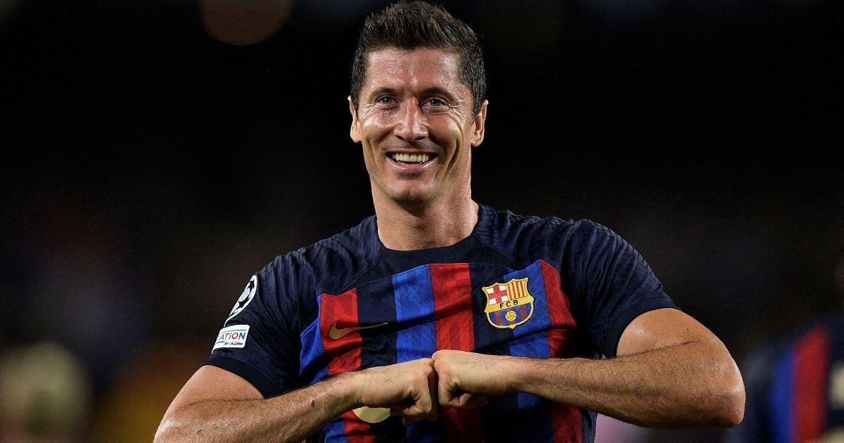 Barcelona forward Robert Lewandowski