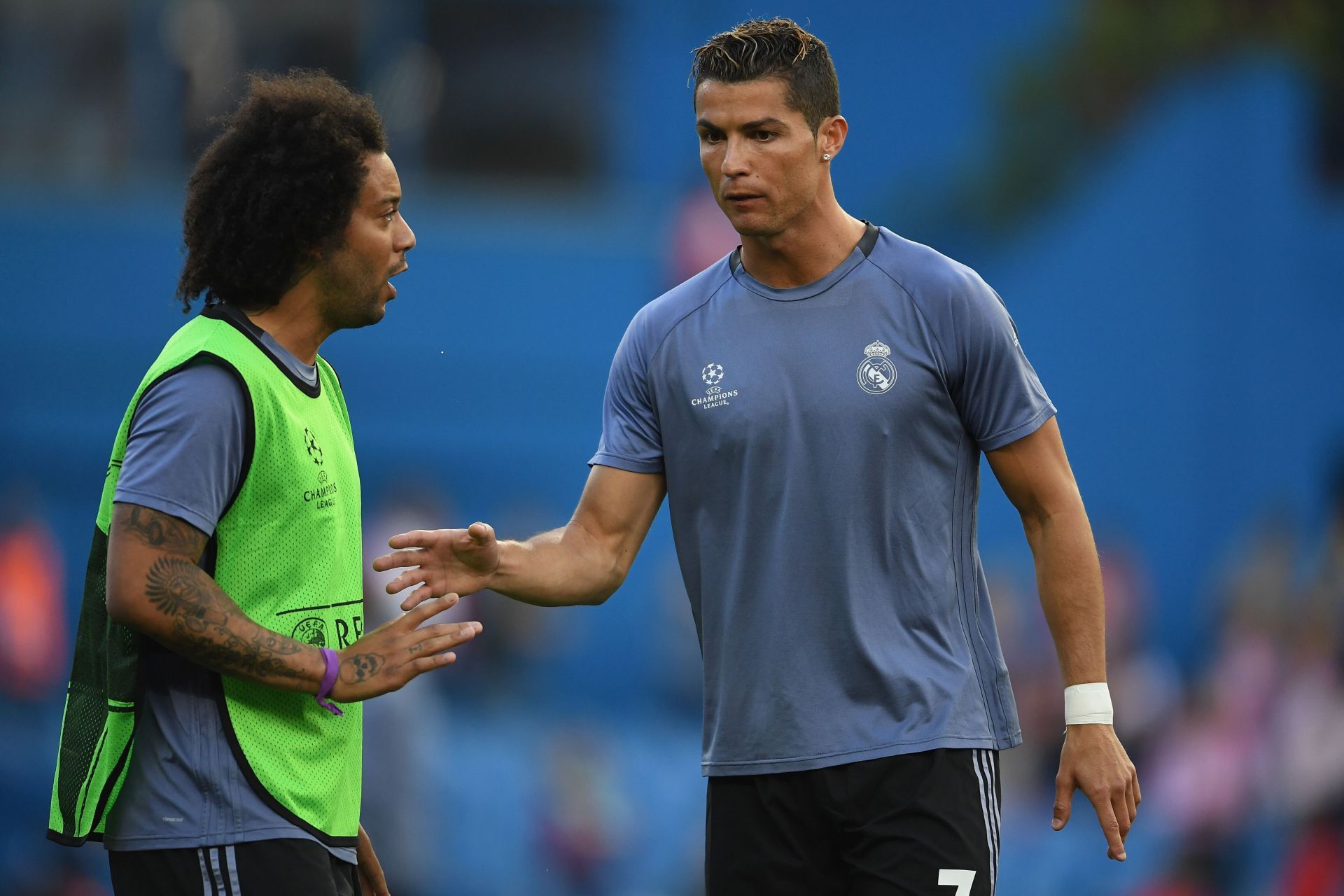 Marcelo (left) and Cristiano Ronaldo