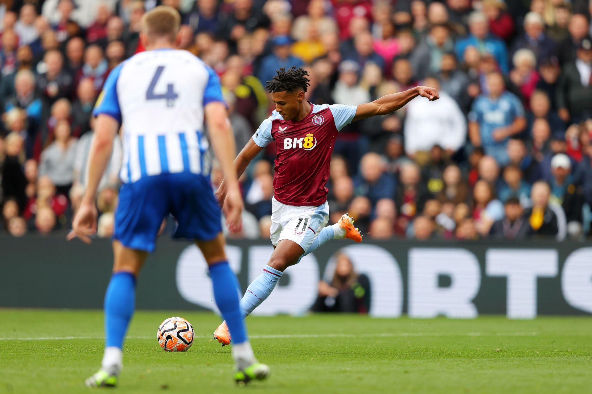 Ollie Watkins (right) has committed his long-term future to Aston Villa.