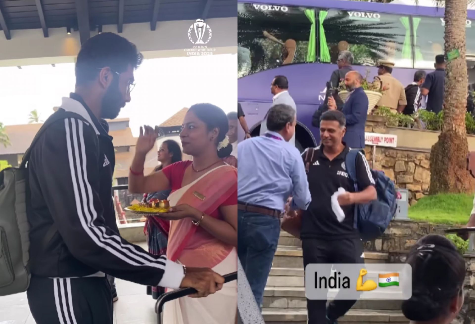 Jasprit Bumrah and Rahul Dravid arrive in Kerala with Team India contingent. 