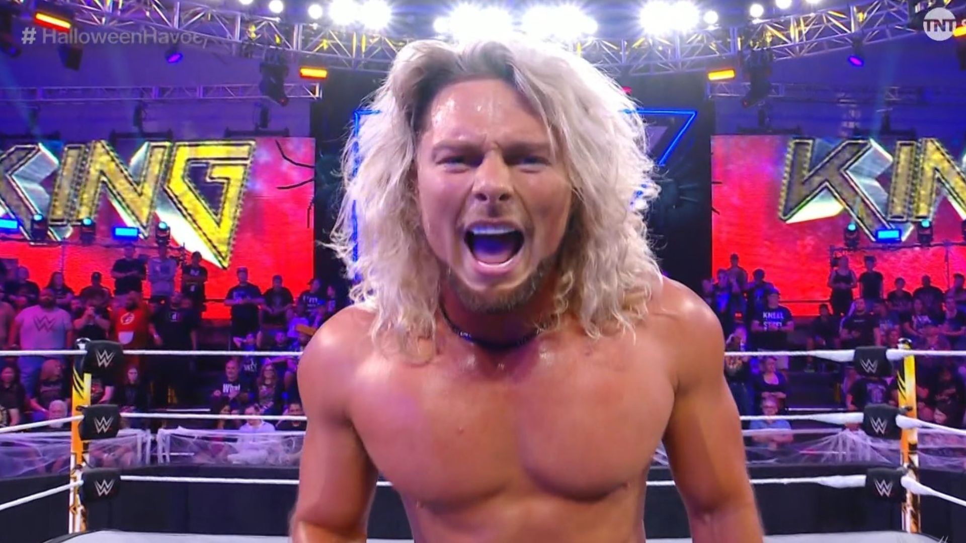 Lexis King on his NXT debut. Image Credits: wwe.com 