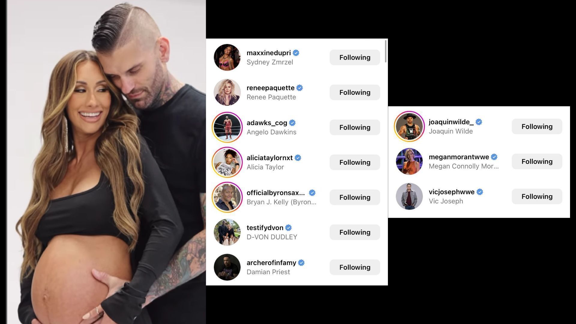 Several wrestling names react to Corey&#039;s birthday post for Carmella on Instagram