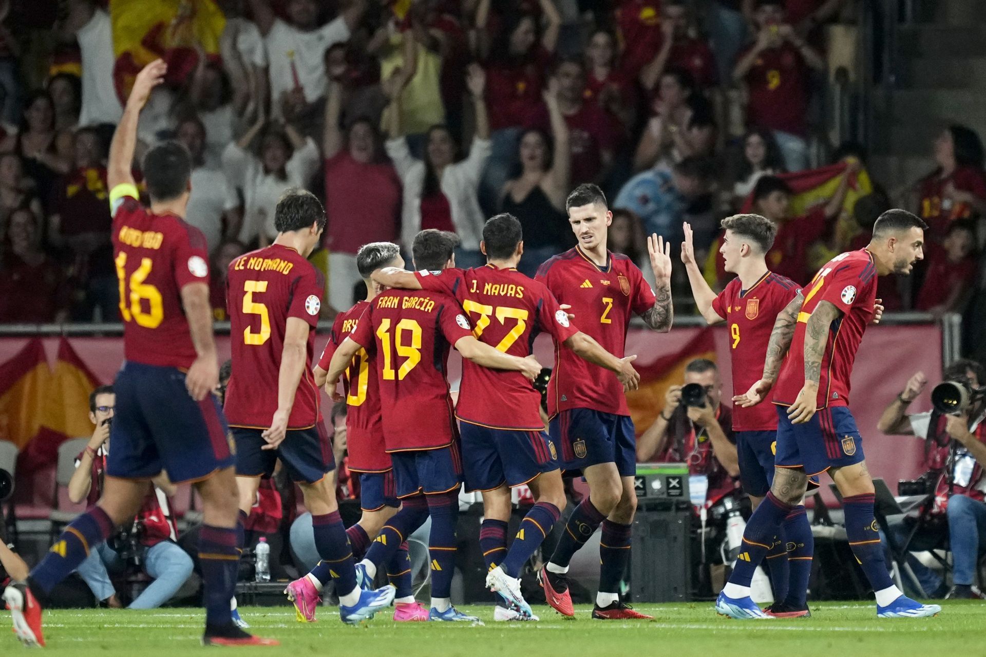 Spain celebrate