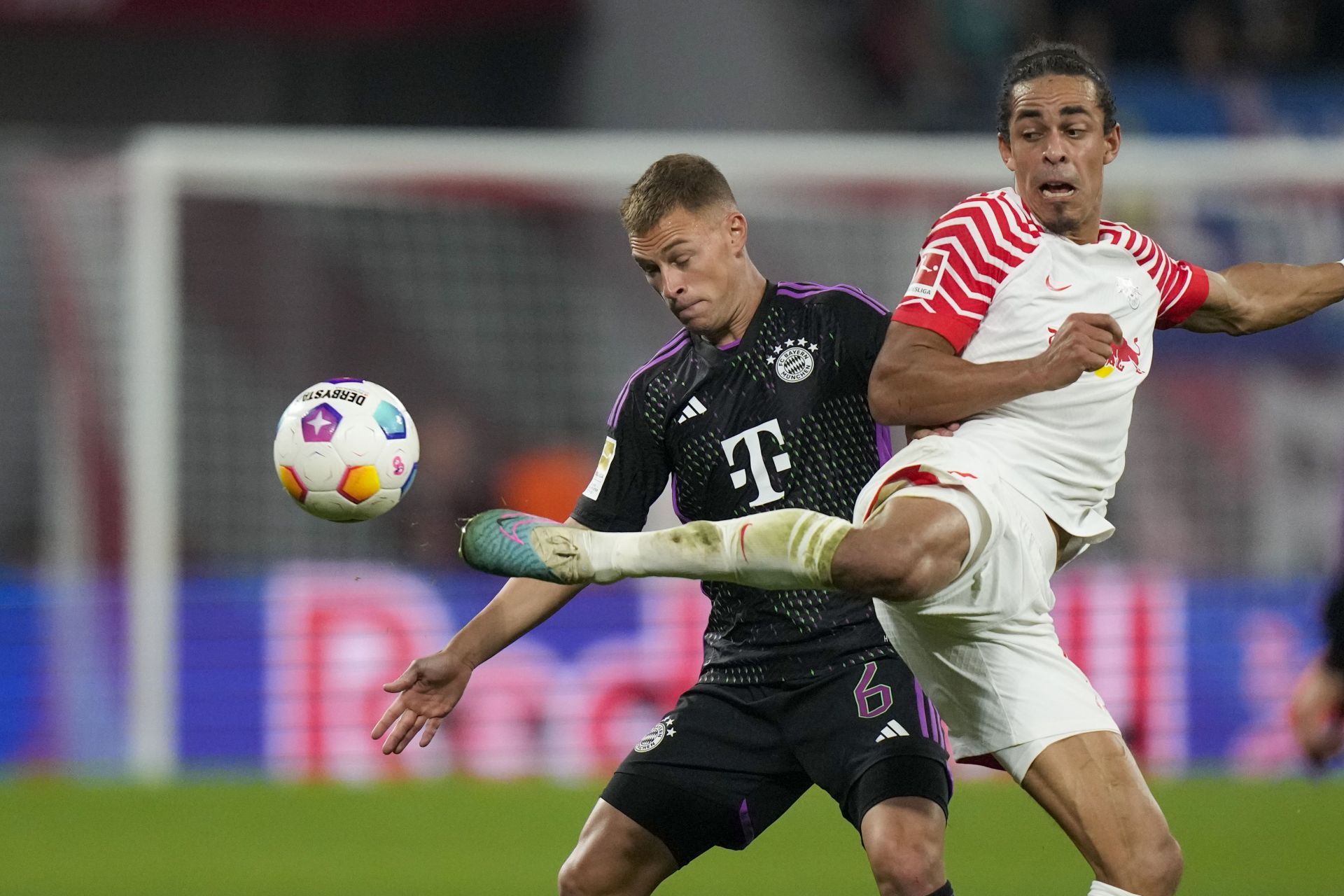 Joshua Kimmich (left) is wanted at the Camp Nou.