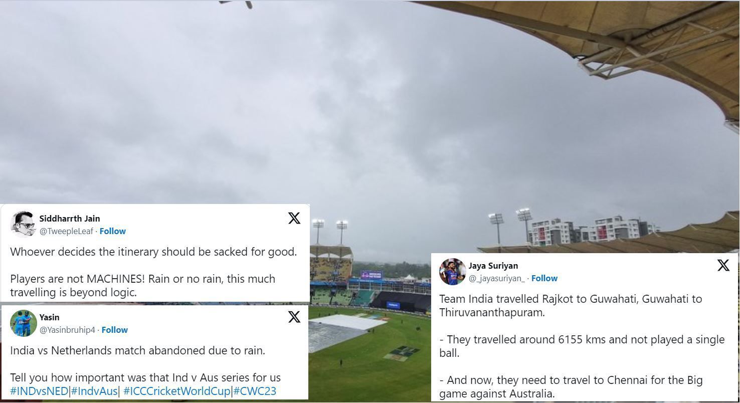 Fans were distraught at Team India not being able to take the field in both warm-up games