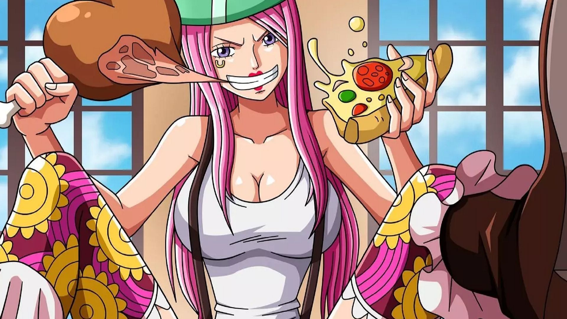 Bonney also was introduced in One Piece while eating meat (Image via Toei Animation, One Piece)