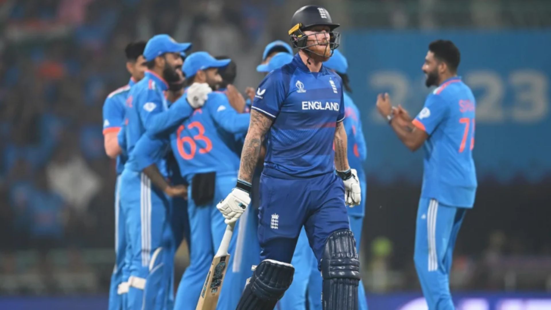 Ben Stokes walks off the field after getting castled by Mohammed Shami. (Pic: Getty) 