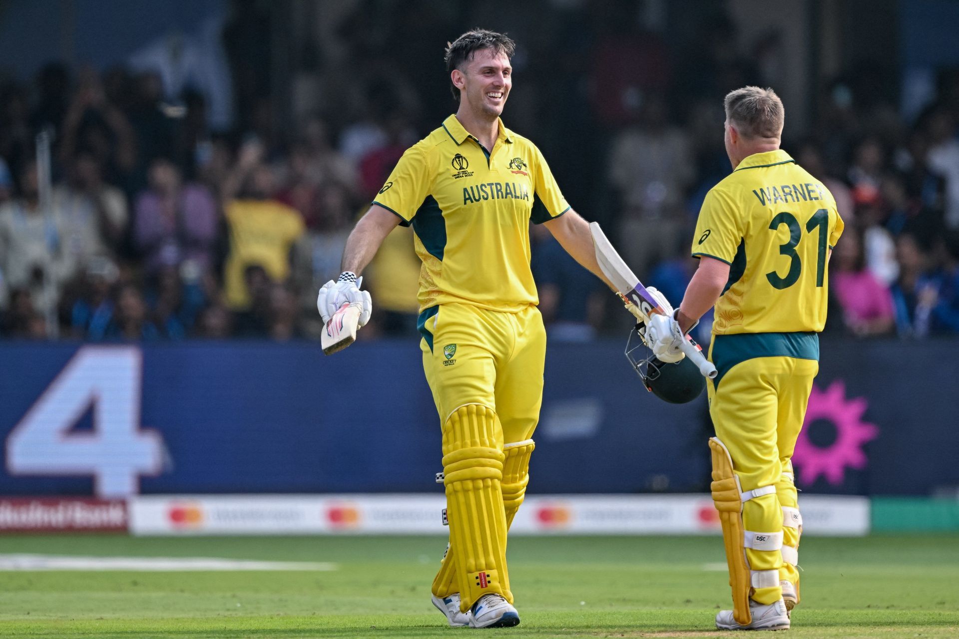 Mitchell Marsh and David Warner. (Credits: Twitter)