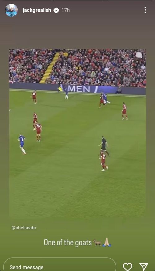 Grealish's Instagram story