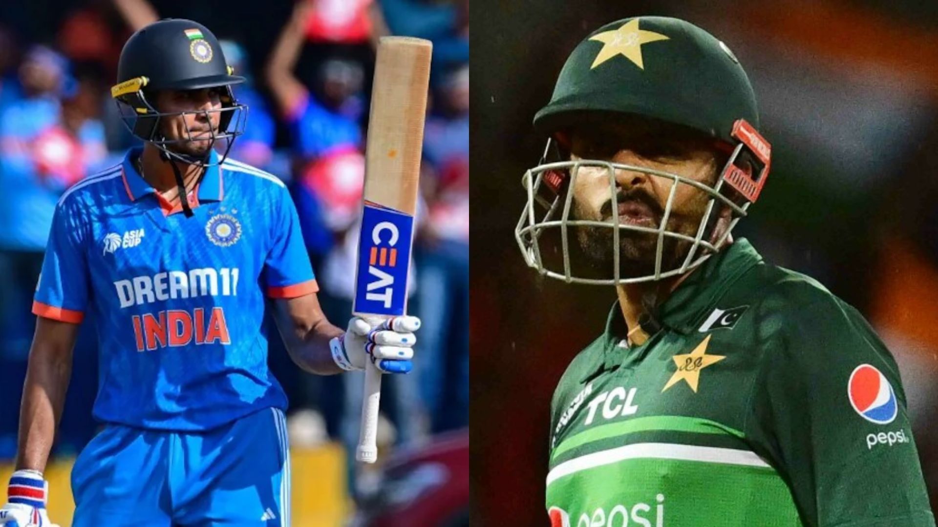 Shubman Gill (L) is just 5 rating points behind Babar Azam (P.C.:X)