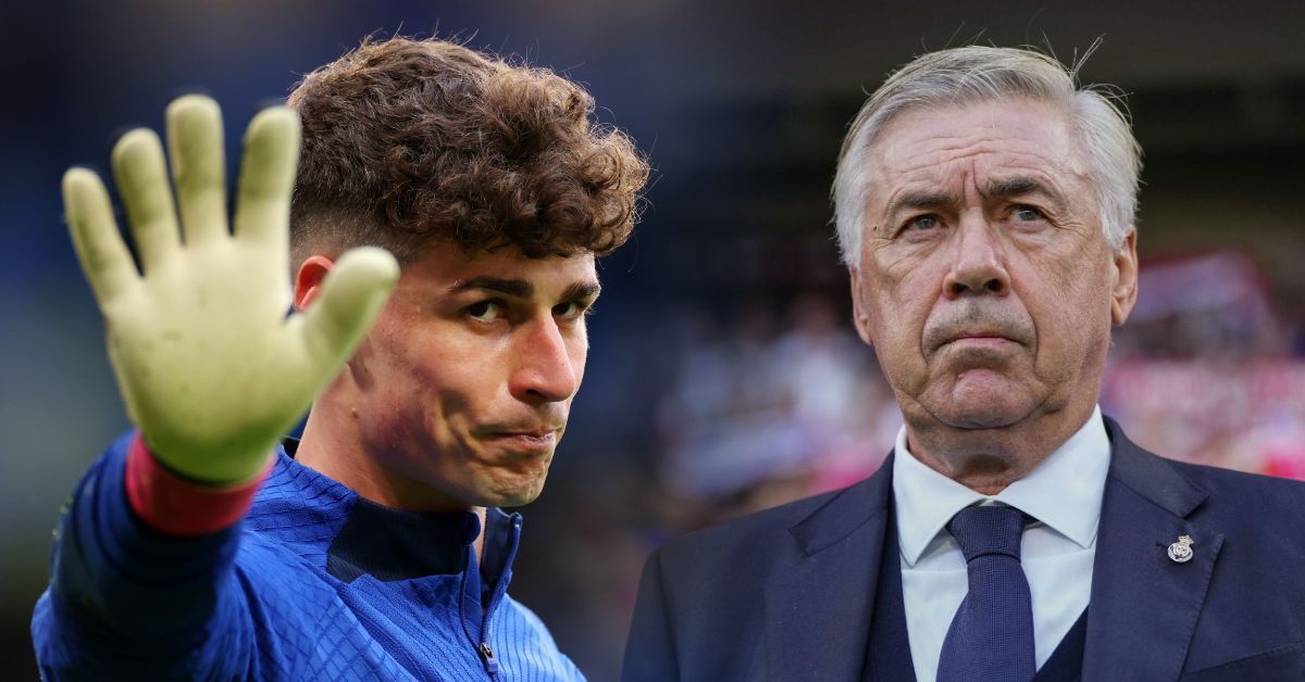 Carlo Ancelotti and Kepa (via Getty Images)