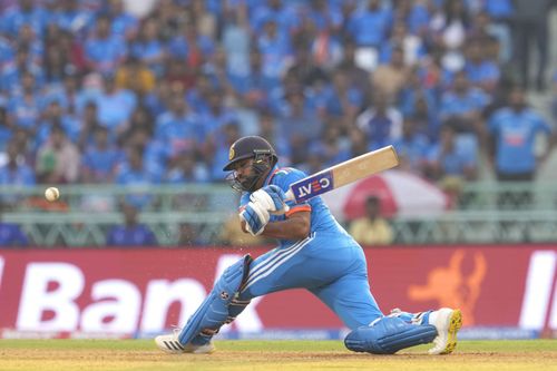 Rohit Sharma struck 10 fours and three sixes during his innings. [P/C: AP]