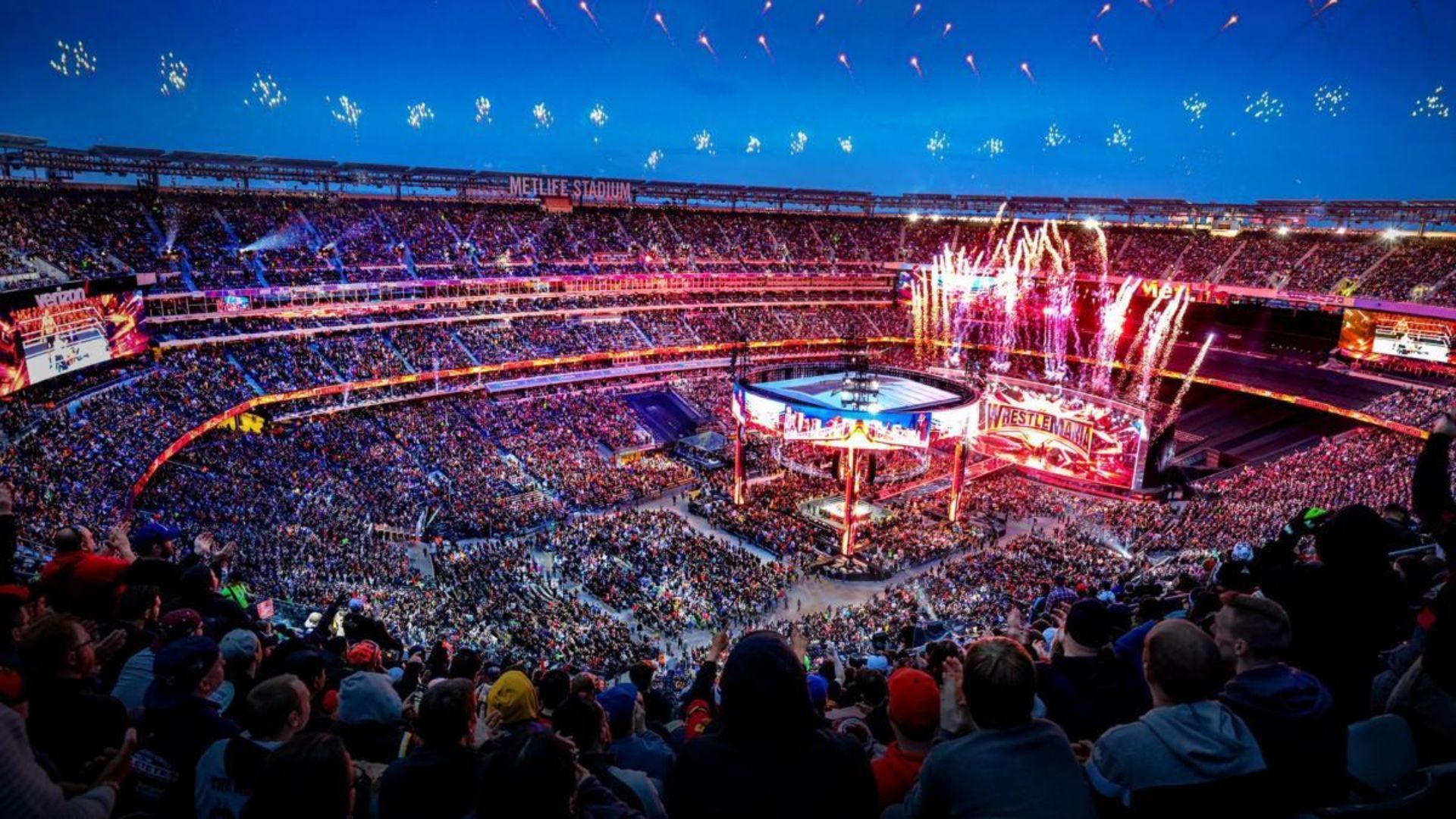 Crowd enjoying a WWE event. Image Credits: X