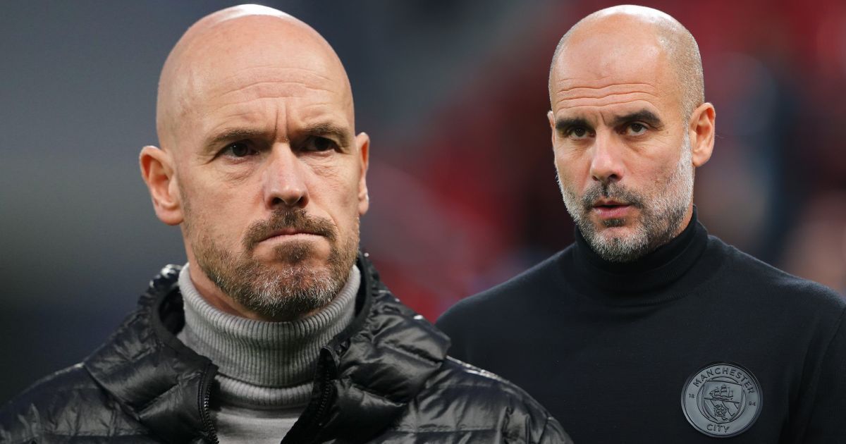 [L-to-R] Erik ten Hag and Pep Guardiola.