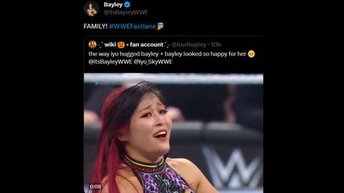 Bayley's reaction to her wholesome moment with IYO SKY