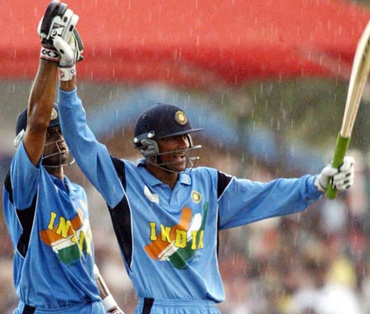 Mohammad Kaif celebrating after India's win [Getty Images]