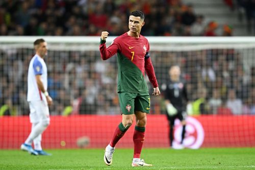 The Portugal captain is enjoying his football.