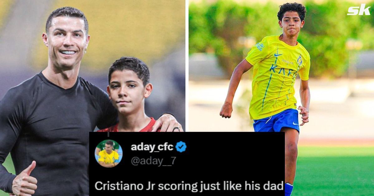 Cristiano Ronaldo Jr netted a brace in his second game for Al-Nassr U13s.