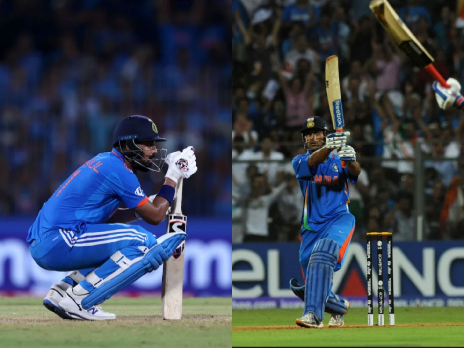 Both KL Rahul and MS Dhoni finished the innings with maximums [Getty Images]