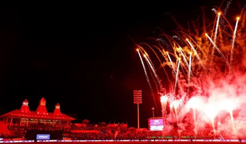 Fireworks at Dharamsala after India pulled off the victory against New Zealand.